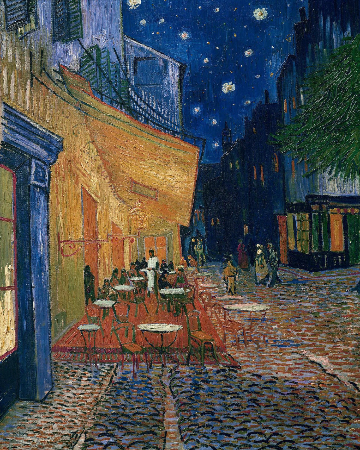 Cafe Terrace in Arles at Night - Oil Painting Haven