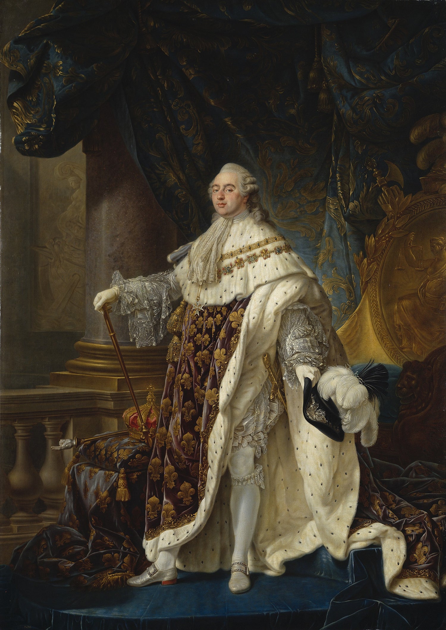 Callet, Antoine-François-Luis XVI-275 cm x 193 cm - Oil Painting Haven