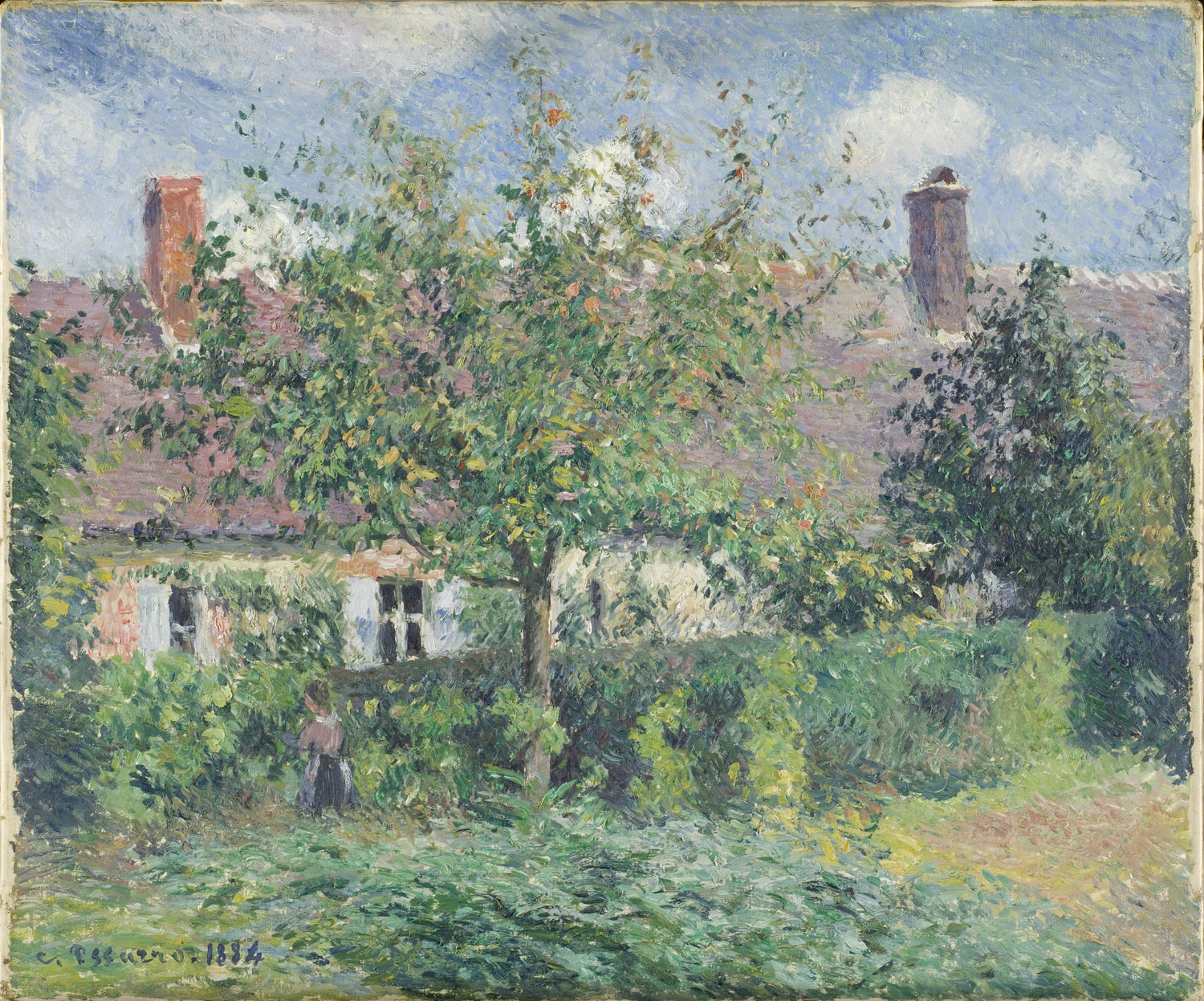 Camille Pissarro - Peasant House at Eragny - Oil Painting Haven