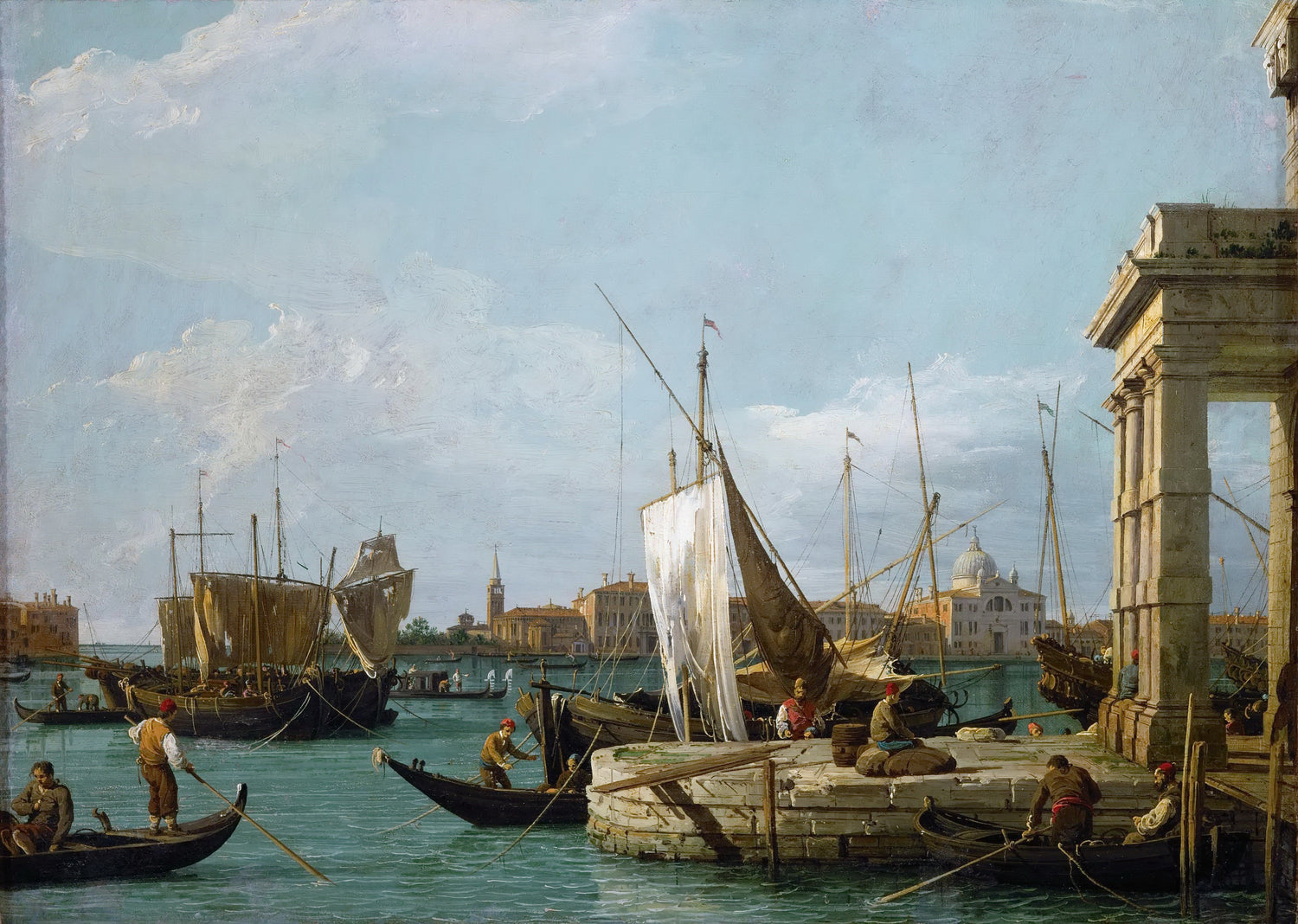 Canaletto (1697-1768) -- The Dogana in Venice - Oil Painting Haven