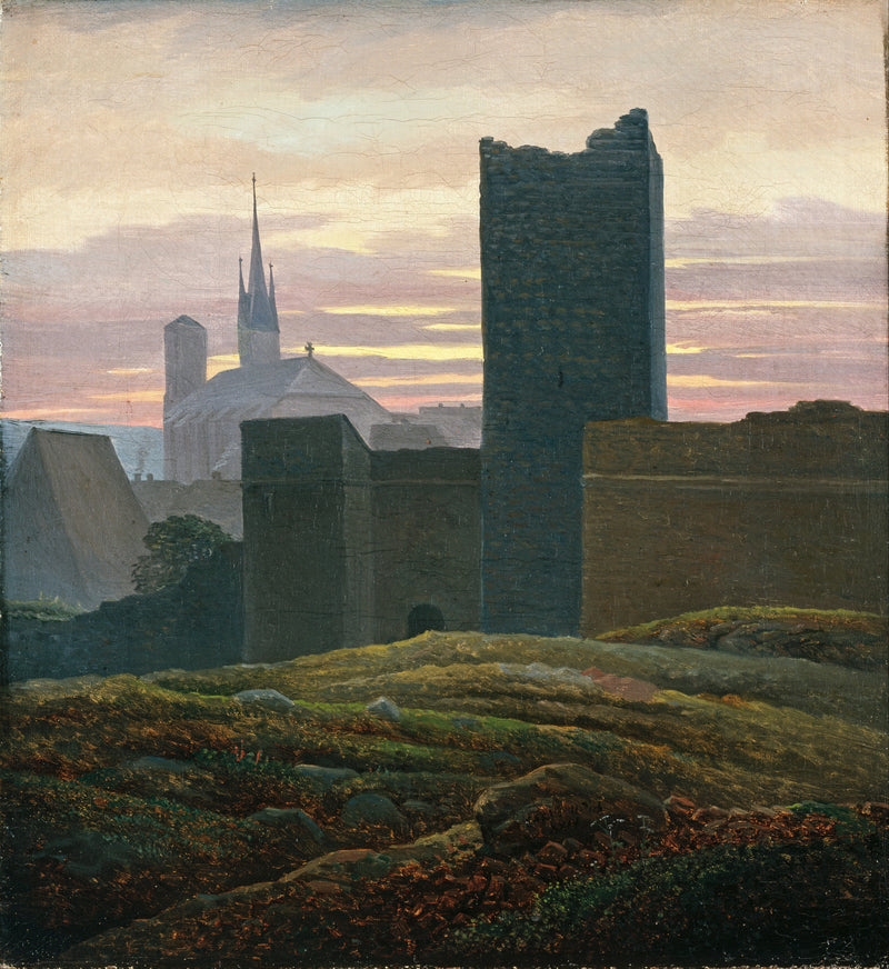 Carl_Gustav_Carus_-_The_Imperial_Castle - Oil Painting Haven Oil Painting Haven