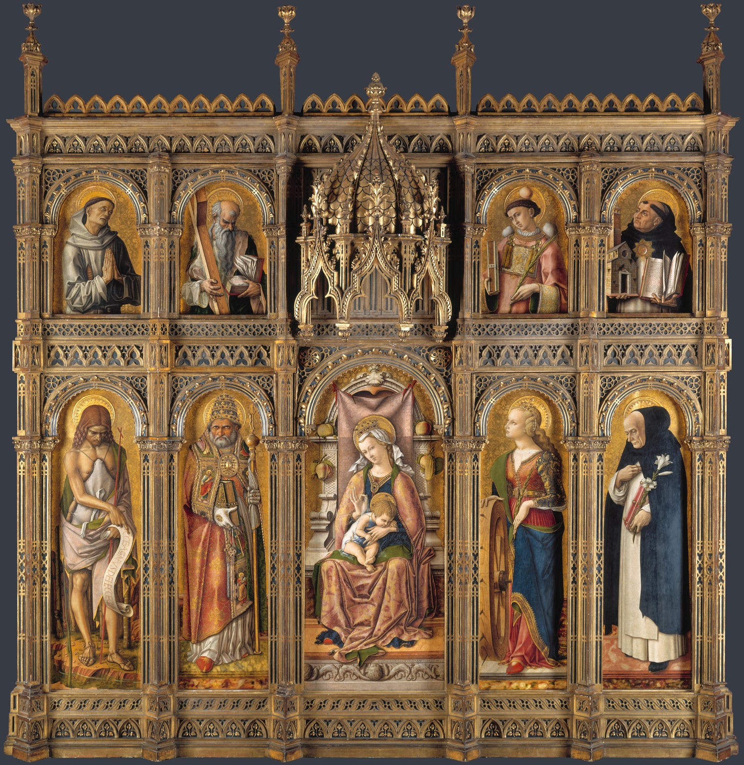 Carlo Crivelli - The Demidoff Altarpiece - Oil Painting Haven