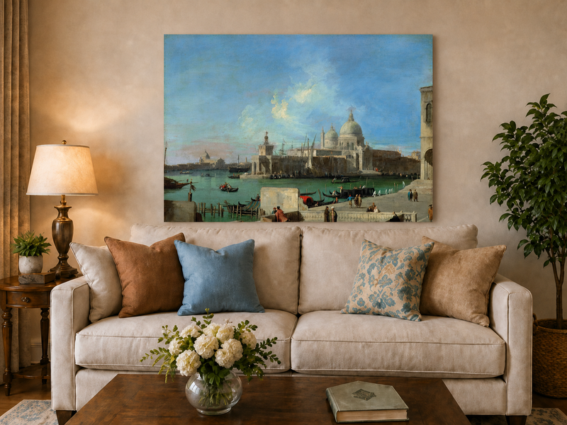 Landscape Oil Painting - Venice Santa Maria Della Salute Canal