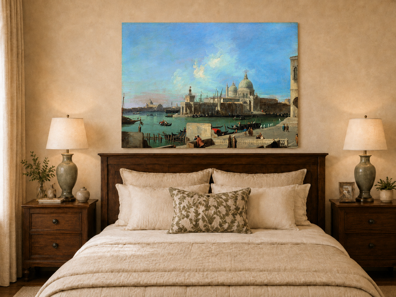 Landscape Oil Painting - Venice Santa Maria Della Salute Canal
