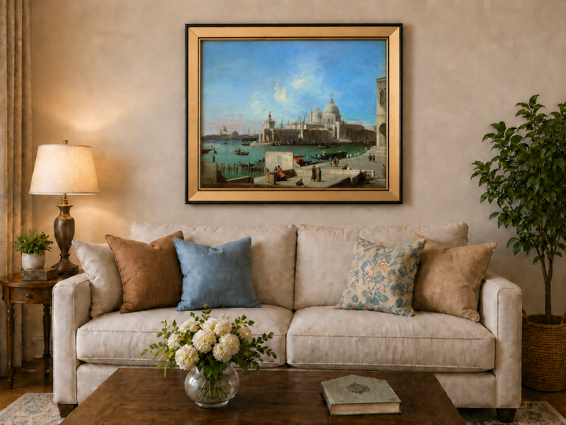 Landscape Oil Painting - Venice Santa Maria Della Salute Canal