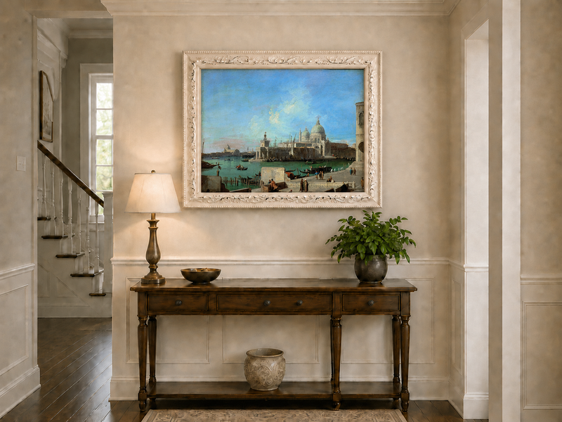 Landscape Oil Painting - Venice Santa Maria Della Salute Canal