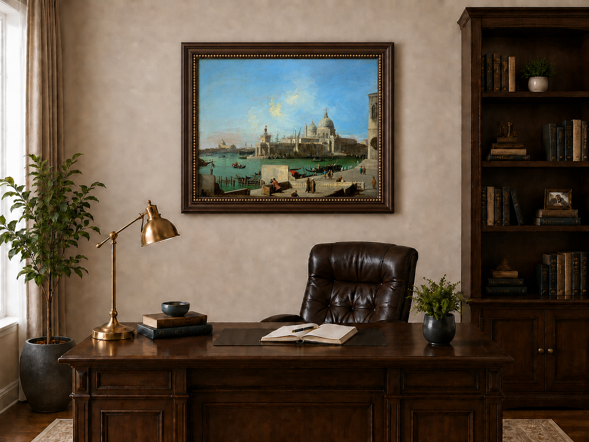 Landscape Oil Painting - Venice Santa Maria Della Salute Canal