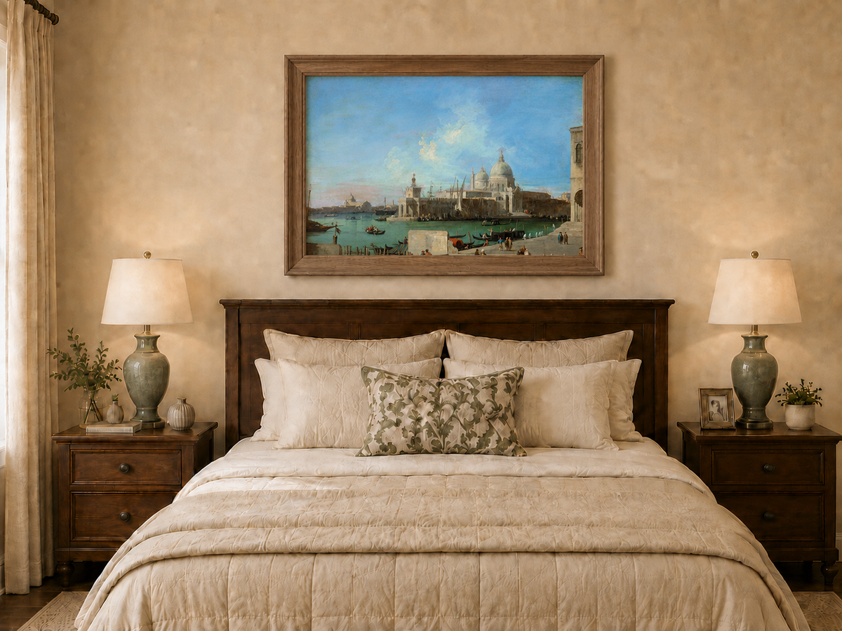 Landscape Oil Painting - Venice Santa Maria Della Salute Canal