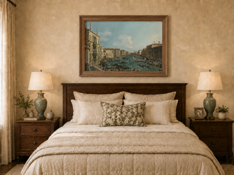 Landscape Oil Painting - Grand Canal Regatta in Venice