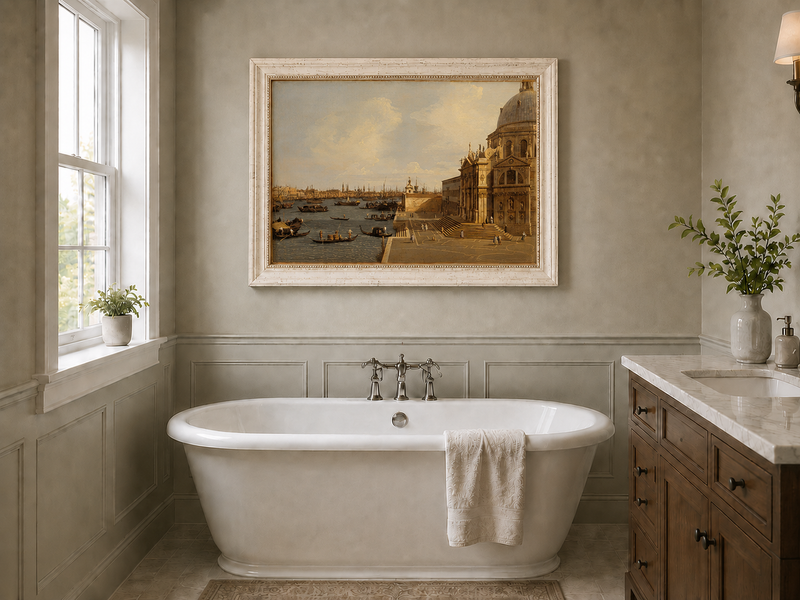 Landscape Oil Painting - Venice Canal Santa Maria Della Salute