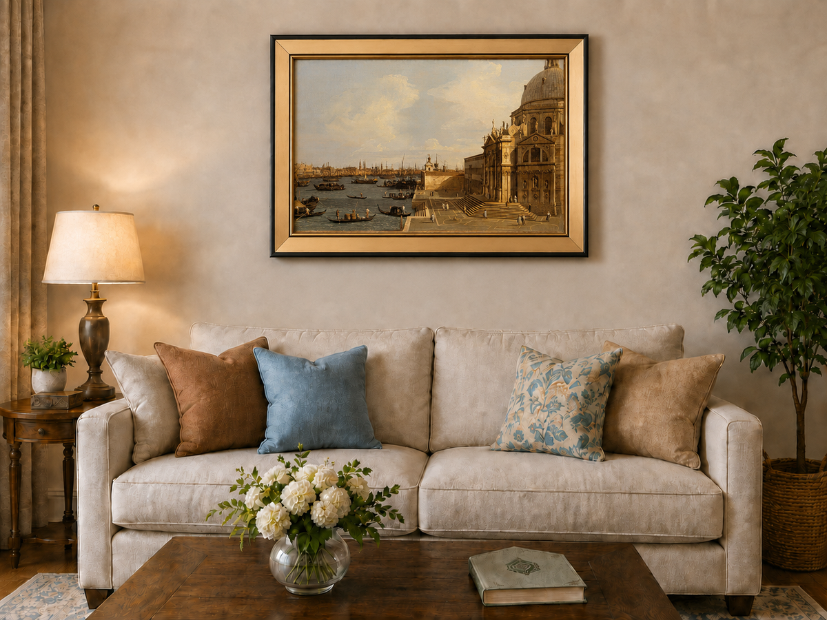 Landscape Oil Painting - Venice Canal Santa Maria Della Salute