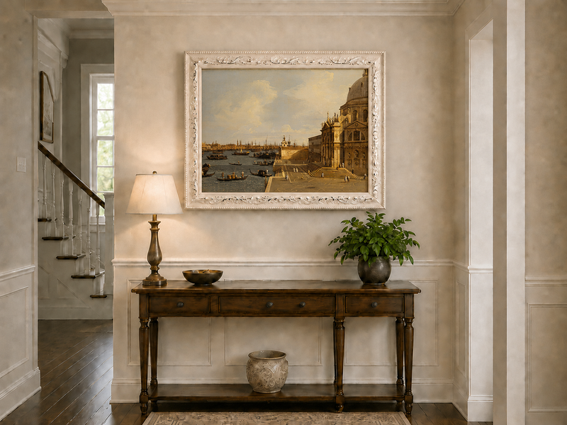 Landscape Oil Painting - Venice Canal Santa Maria Della Salute