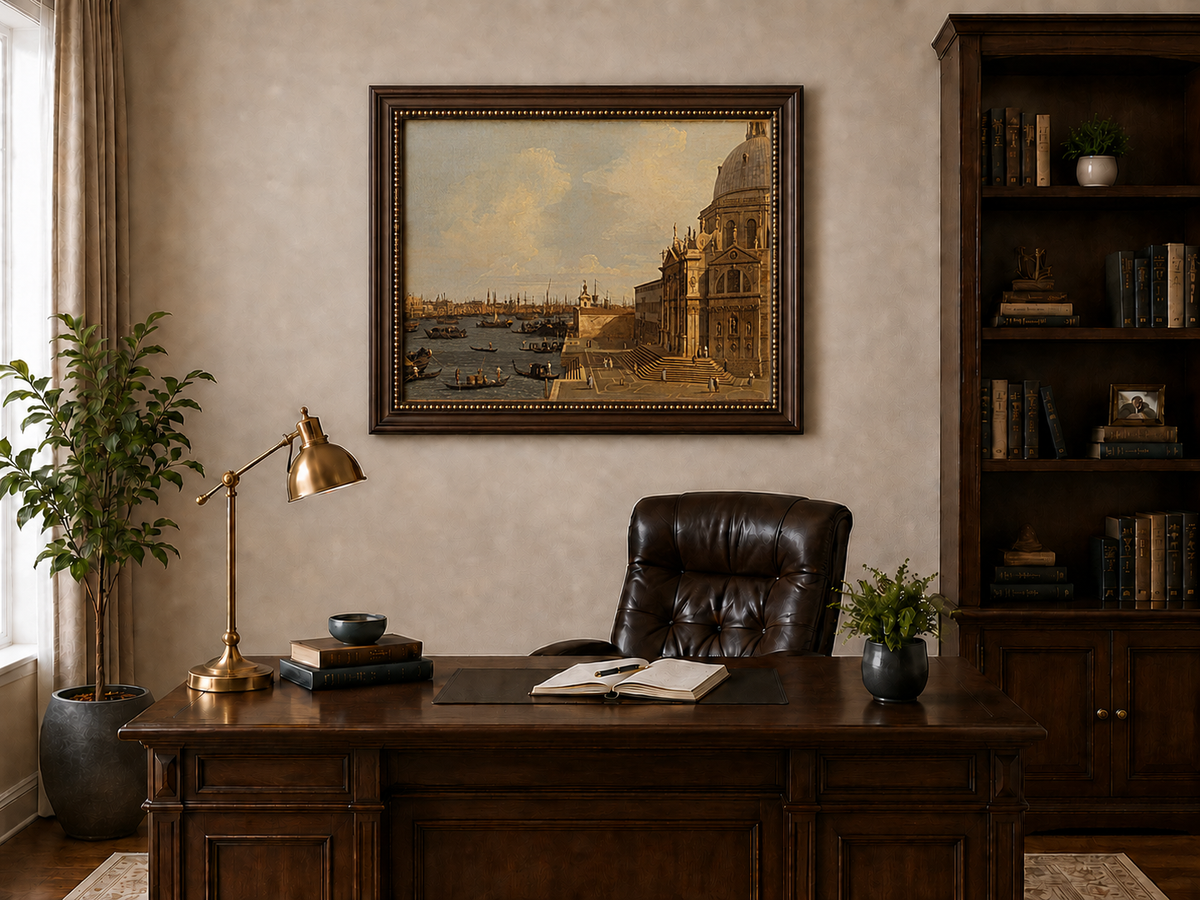 Landscape Oil Painting - Venice Canal Santa Maria Della Salute