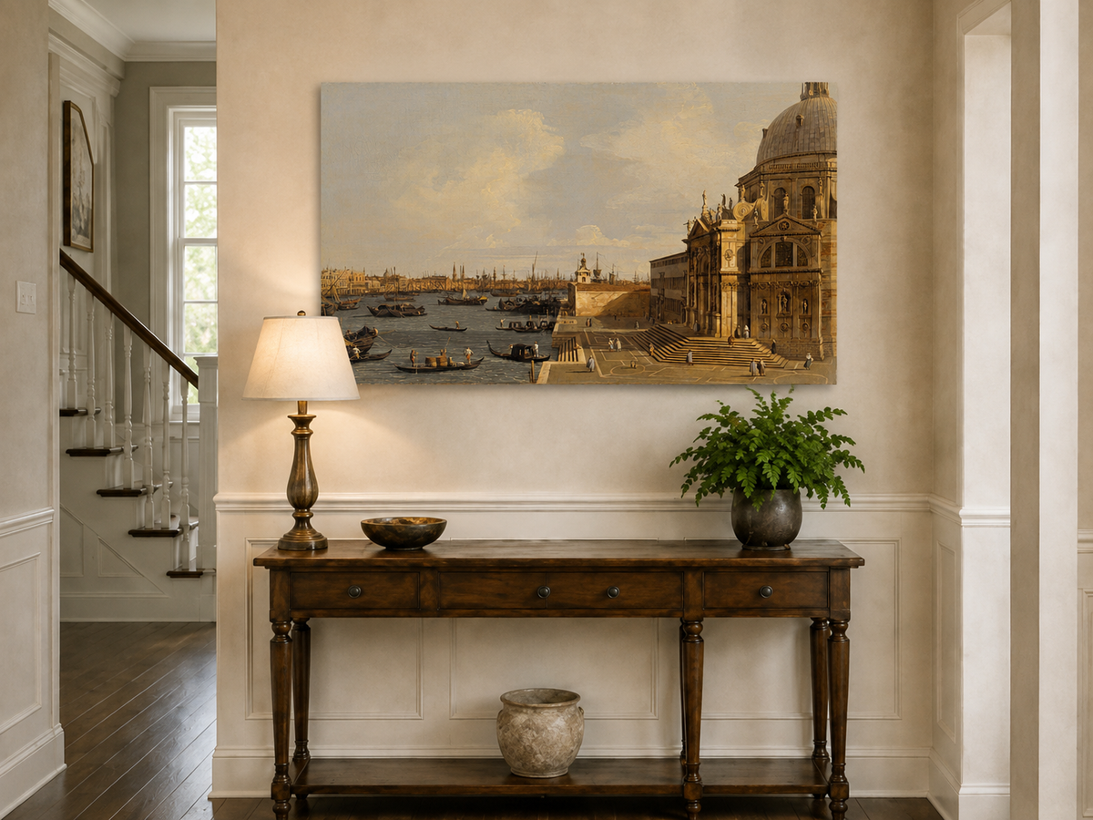 Landscape Oil Painting - Venice Canal Santa Maria Della Salute