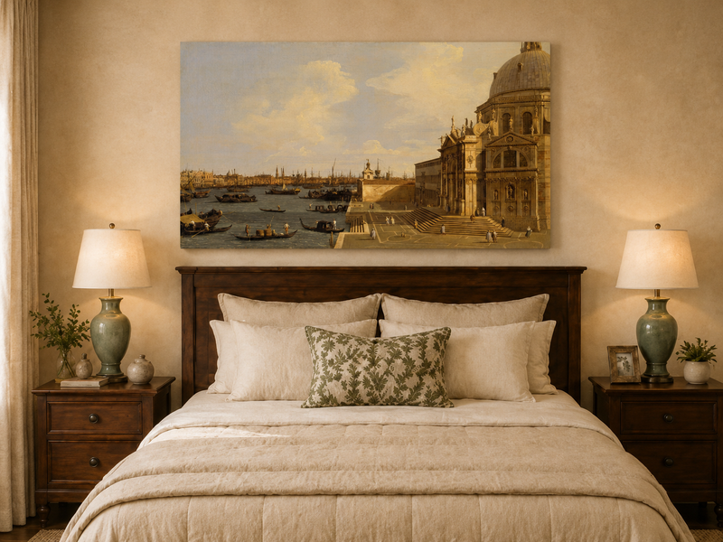 Landscape Oil Painting - Venice Canal Santa Maria Della Salute