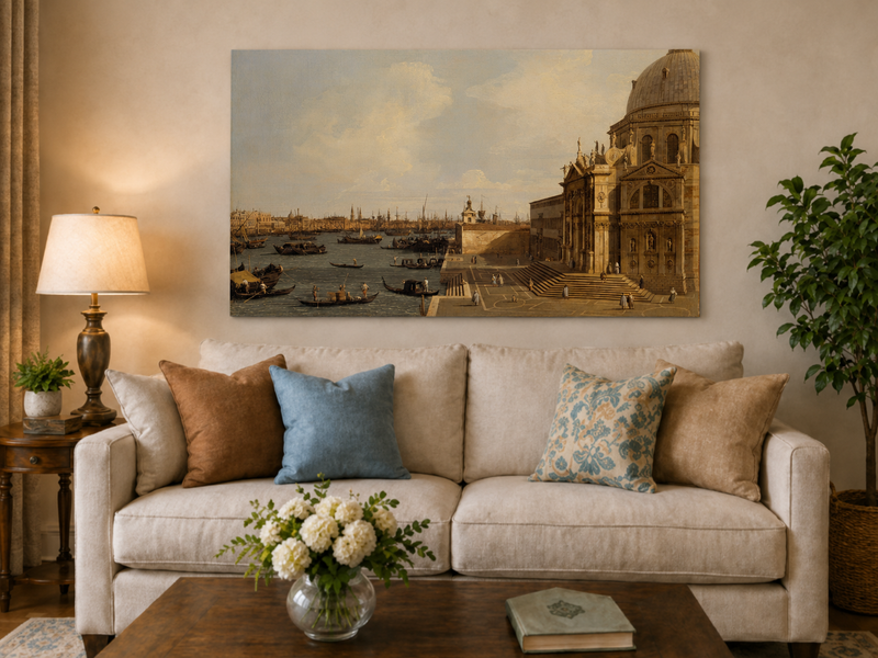 Landscape Oil Painting - Venice Canal Santa Maria Della Salute