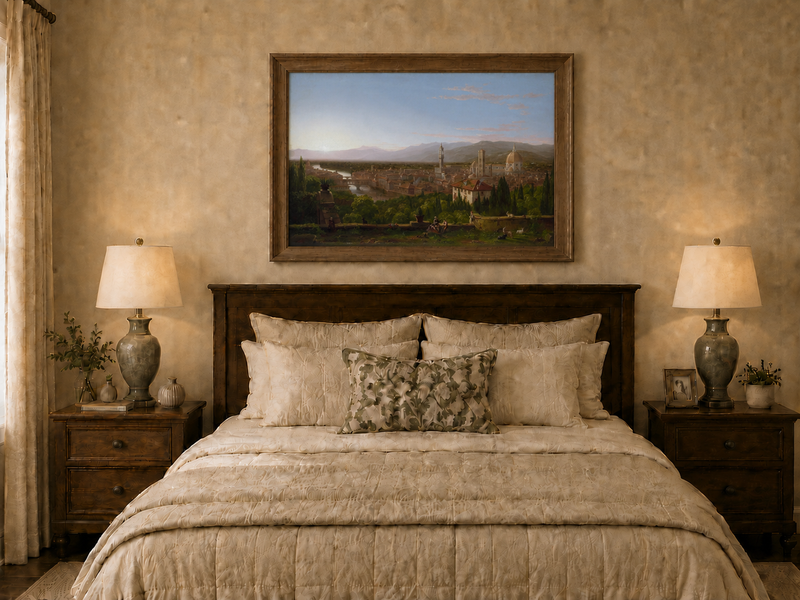 Landscape Oil Painting - Florence Cityscape & Iconic Dome