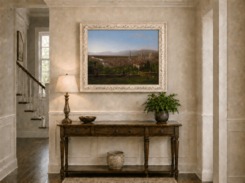 Landscape Oil Painting - Florence Cityscape & Iconic Dome