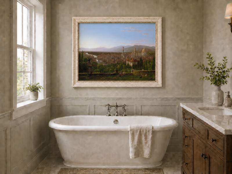 Landscape Oil Painting - Florence Cityscape & Iconic Dome