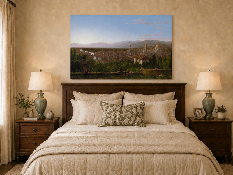 Landscape Oil Painting - Florence Cityscape & Iconic Dome