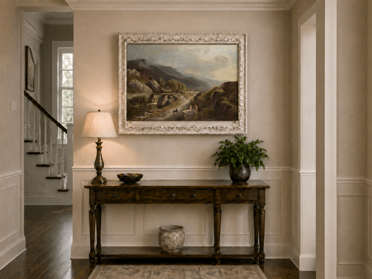 Landscape Oil Painting - Mountain Valley Path