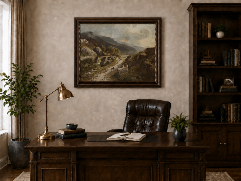 Landscape Oil Painting - Mountain Valley Path