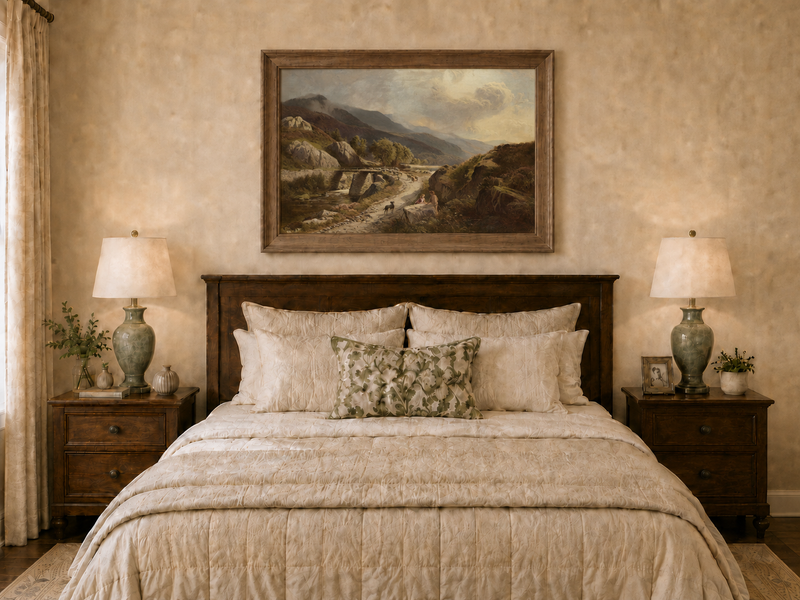 Landscape Oil Painting - Mountain Valley Path