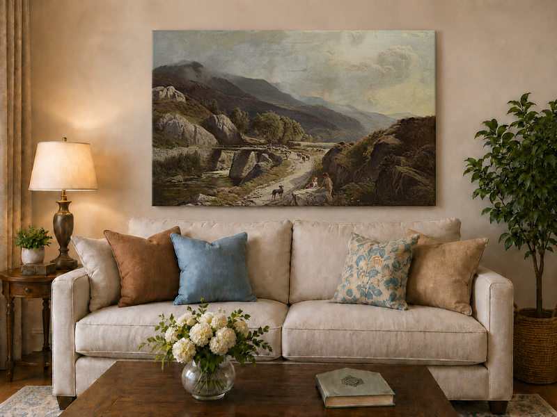 Landscape Oil Painting - Mountain Valley Path