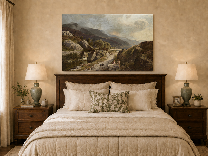 Landscape Oil Painting - Mountain Valley Path