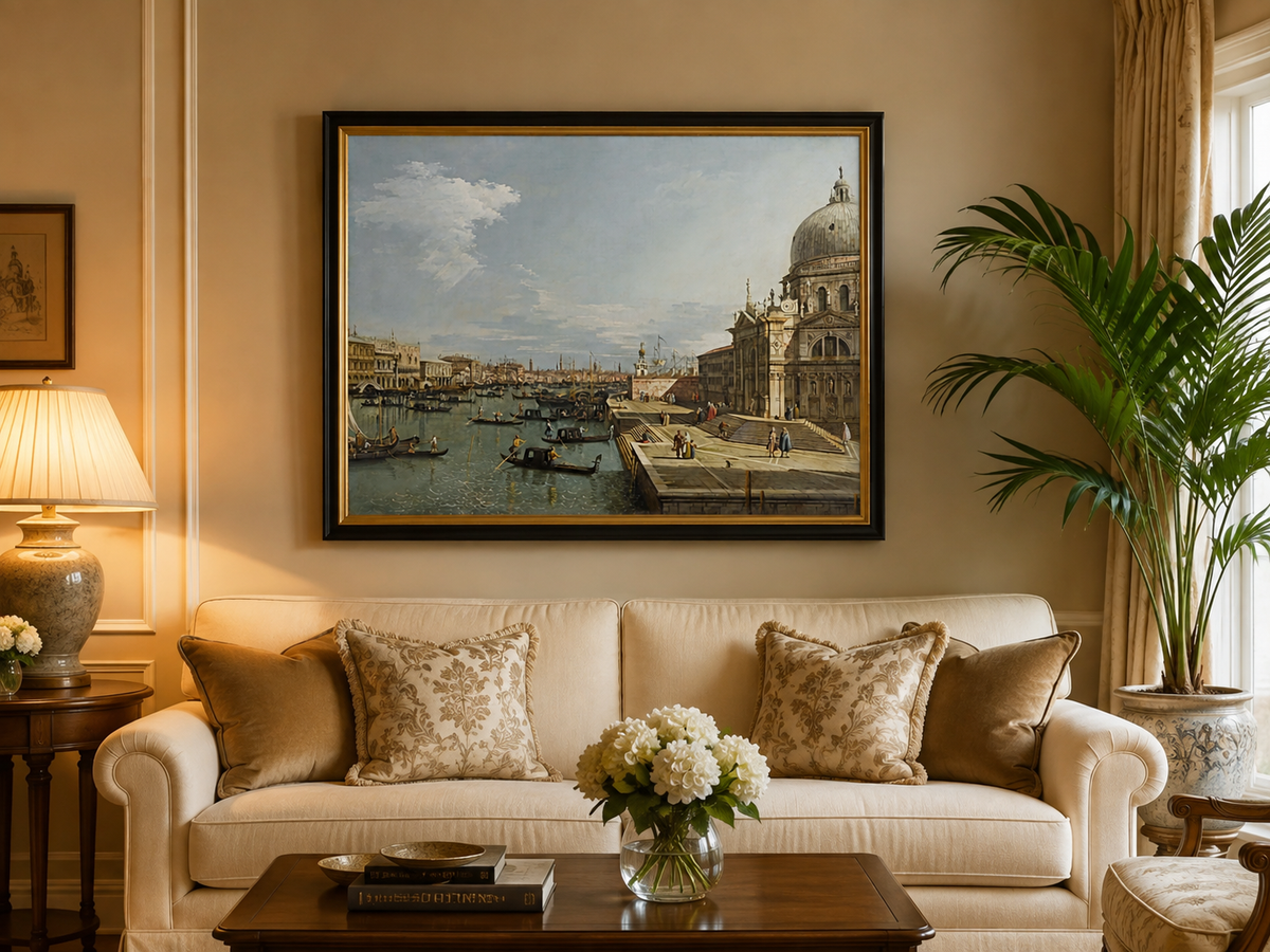 Landscape Oil Painting - Entrance to the Grand Canal, Venice