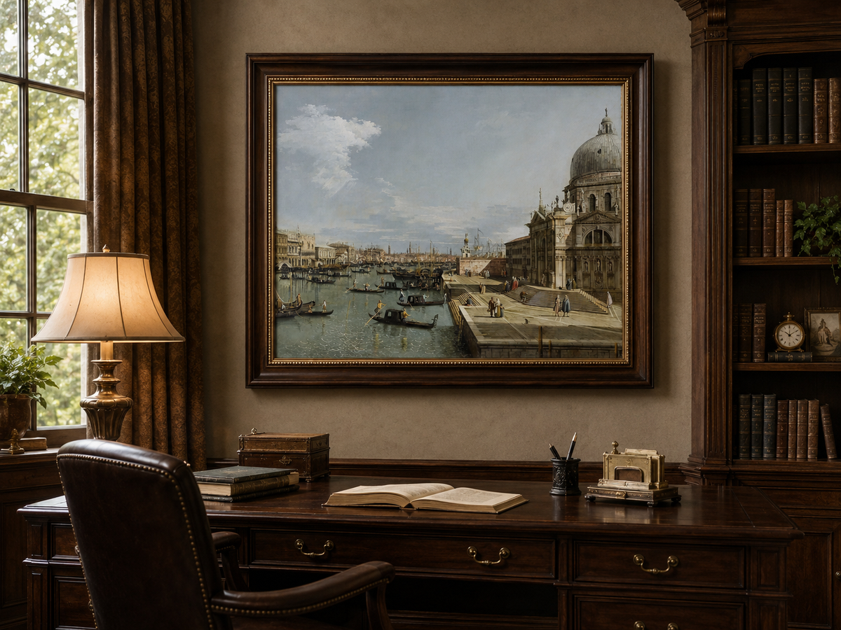 Landscape Oil Painting - Entrance to the Grand Canal, Venice