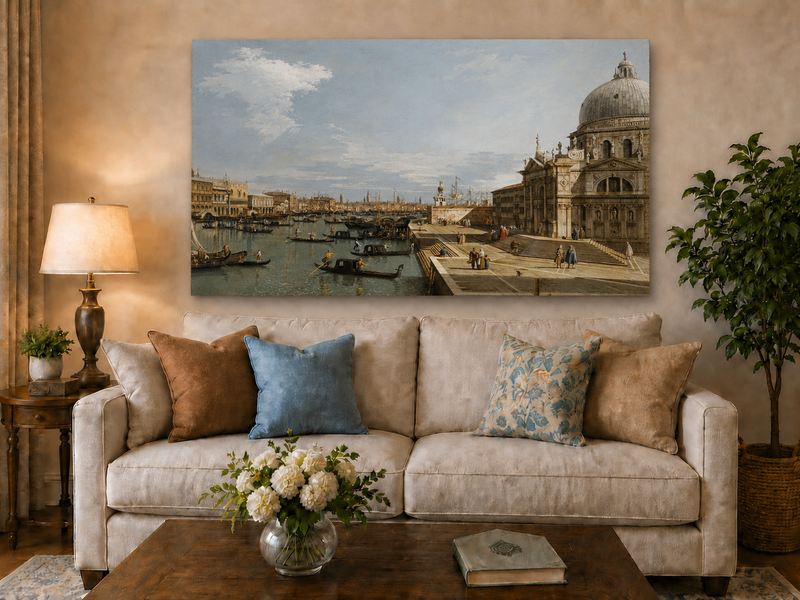 Landscape Oil Painting - Entrance to the Grand Canal, Venice