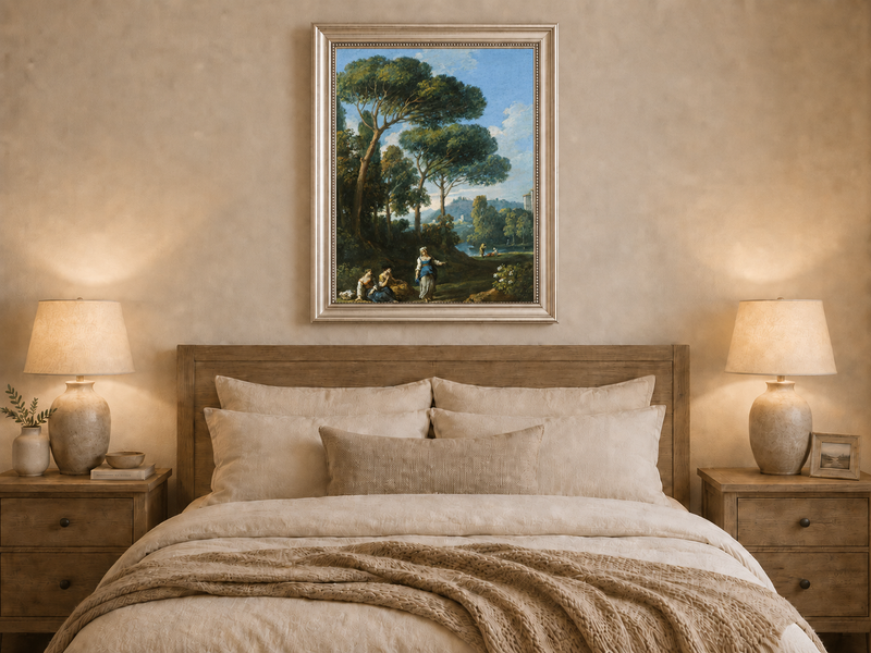 Landscape Oil Painting - Roman Countryside with Figures
