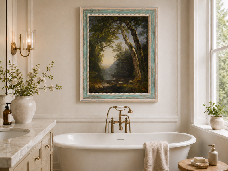 Peinture à l'huile de paysage - Hêtres dans les Catskills