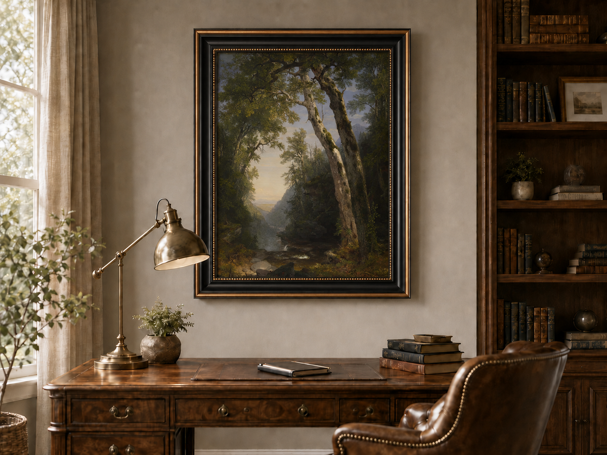 Peinture à l'huile de paysage - Hêtres dans les Catskills