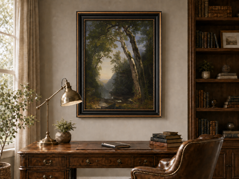 Peinture à l'huile de paysage - Hêtres dans les Catskills