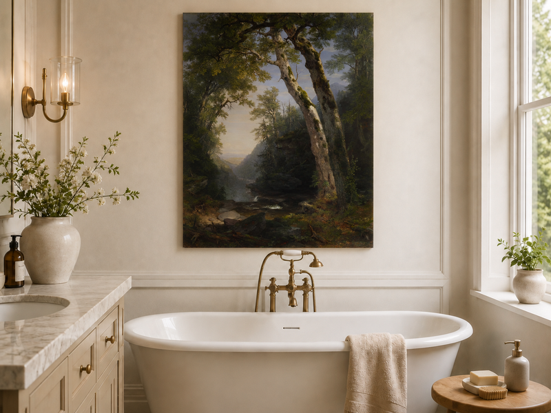 Peinture à l'huile de paysage - Hêtres dans les Catskills