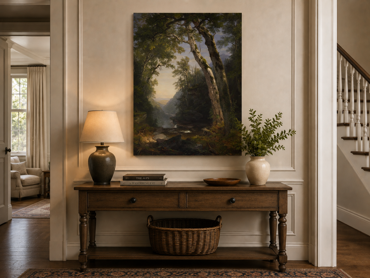 Peinture à l'huile de paysage - Hêtres dans les Catskills