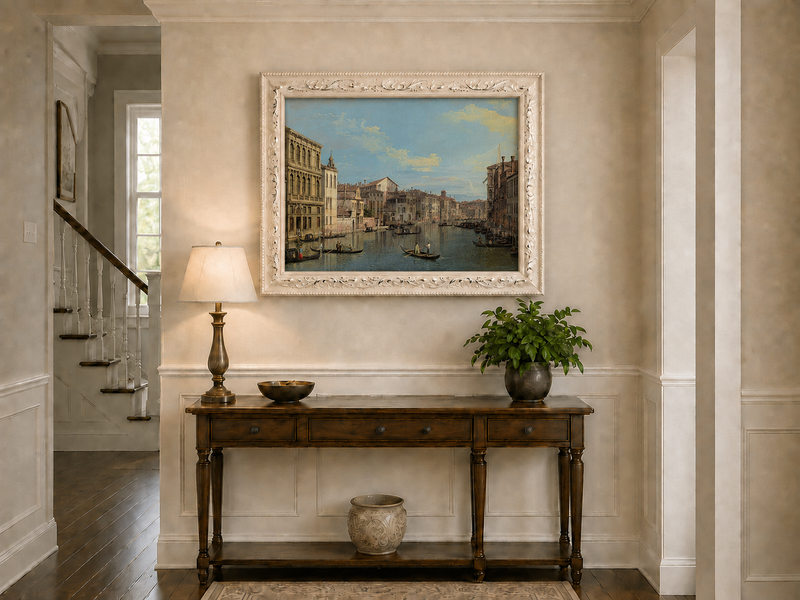 Landscape Oil Painting - Grand Canal Venice with Gondolas