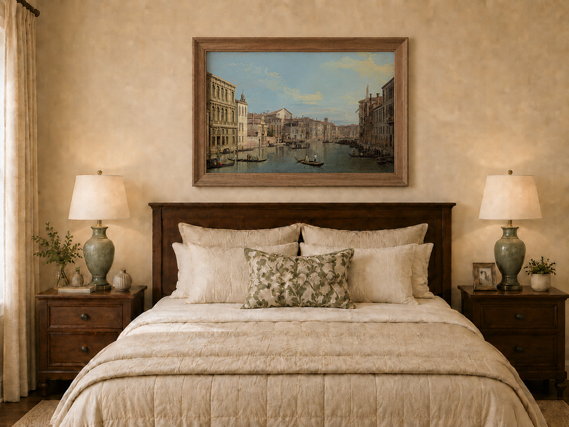 Landscape Oil Painting - Grand Canal Venice with Gondolas