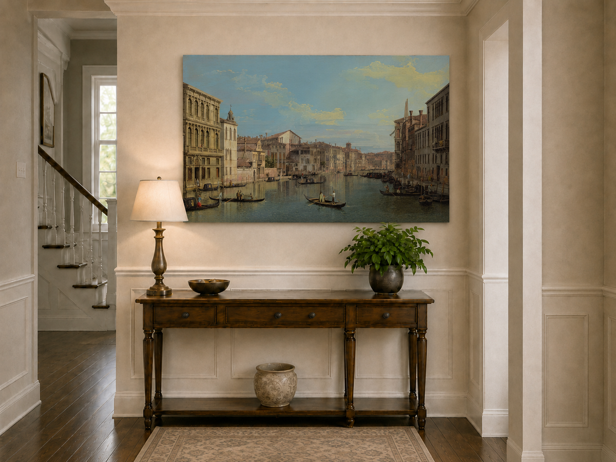 Landscape Oil Painting - Grand Canal Venice with Gondolas