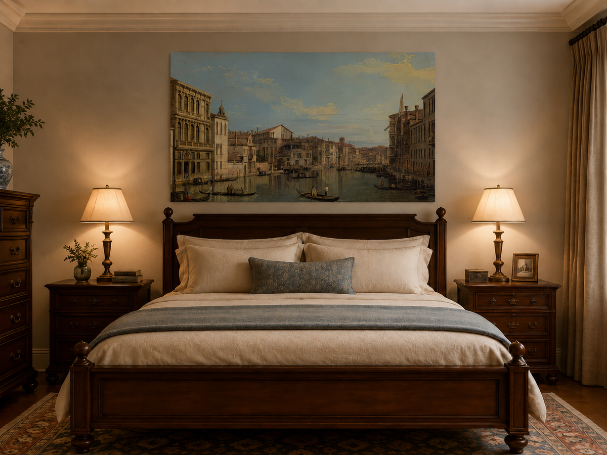 Landscape Oil Painting - Grand Canal Venice with Gondolas