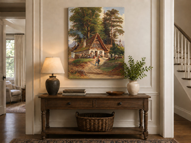 Ölgemälde – Almhüttenfest