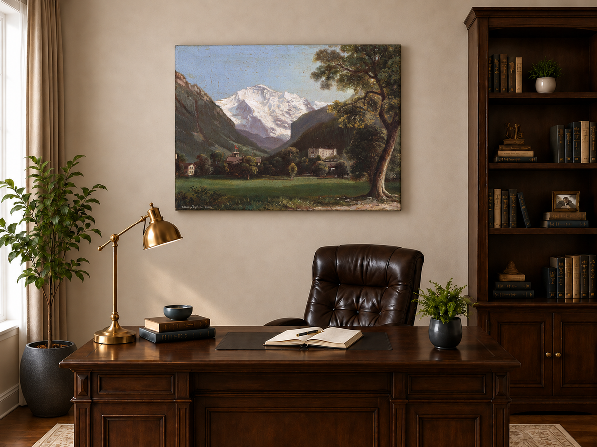 Landschaftsölgemälde - Alpenlandschaft Ölgemälde