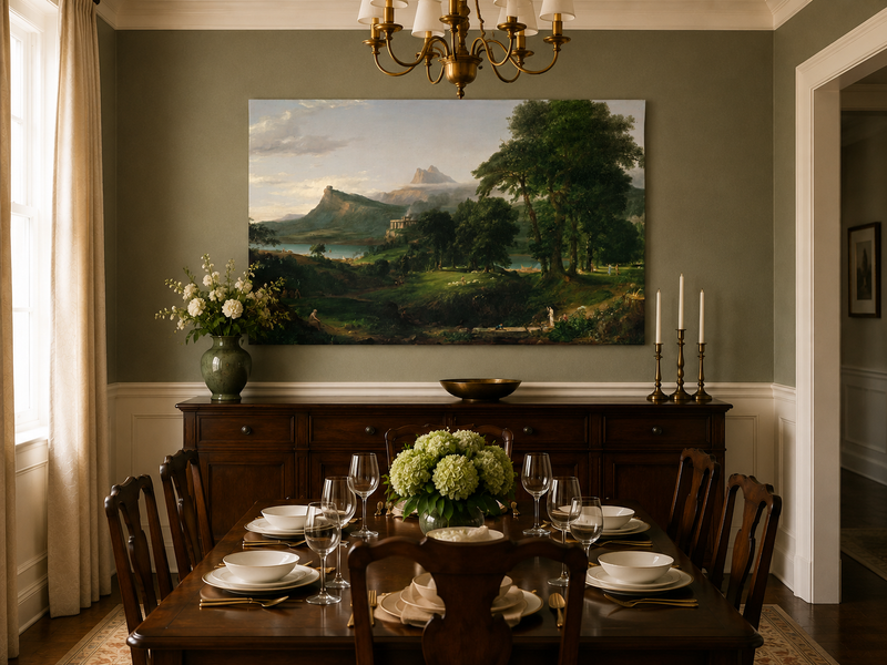 Landscape Oil Painting - Classical Landscape Mountains