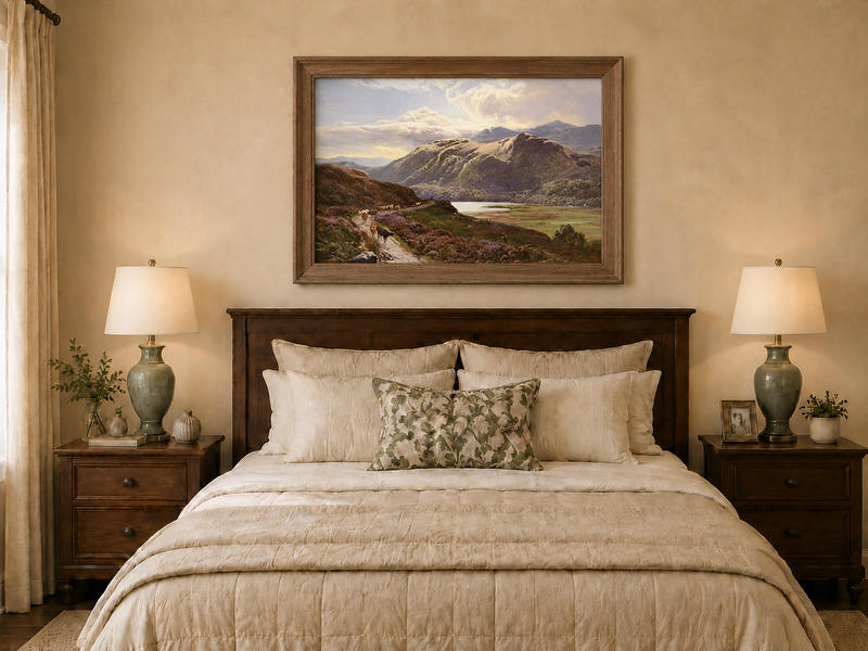 Landscape Oil Painting - Cattle Along a Highland Path