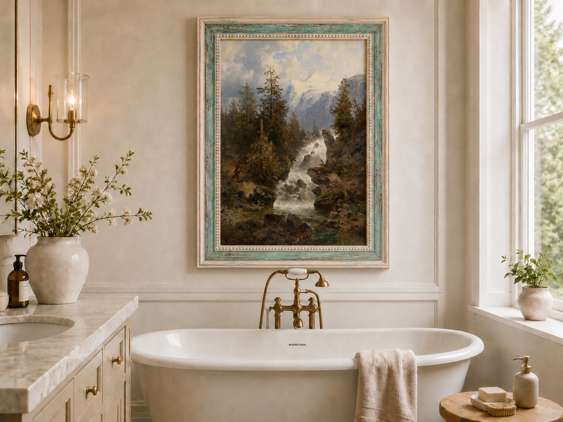 Landscape Oil Painting - Alpine Mountain Stream