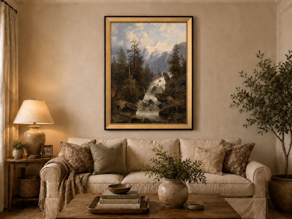 Landscape Oil Painting - Alpine Mountain Stream