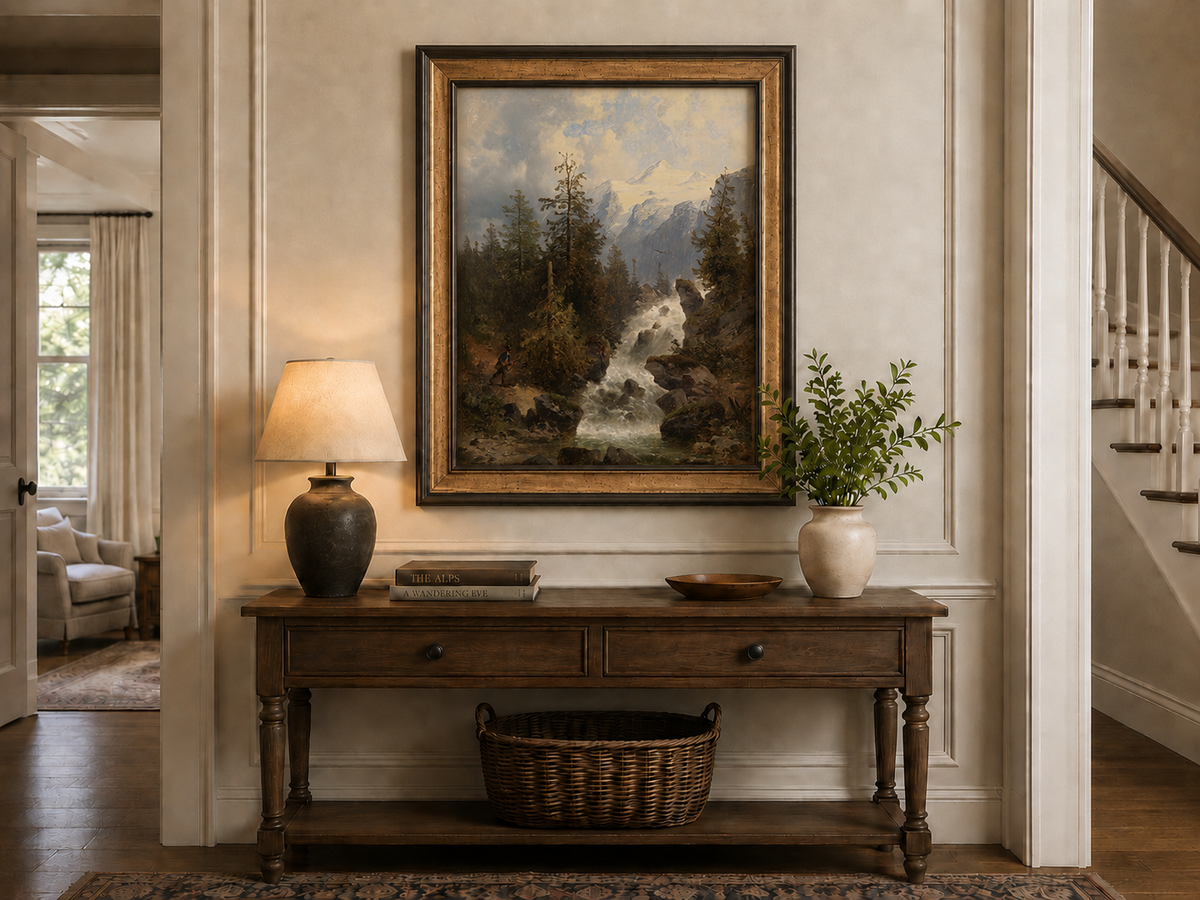 Landscape Oil Painting - Alpine Mountain Stream