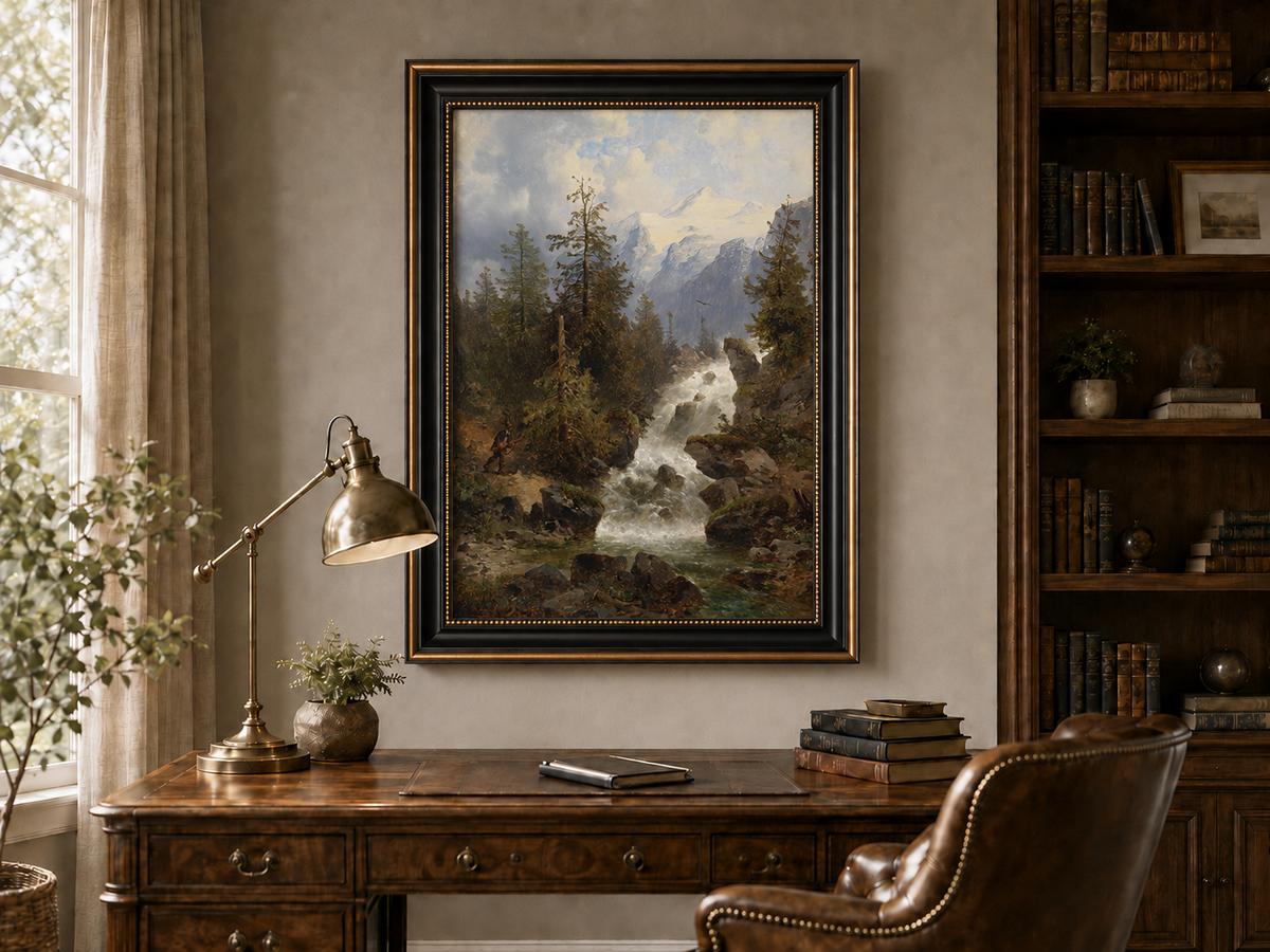Landscape Oil Painting - Alpine Mountain Stream